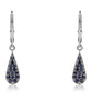 Pendientes de Plata con Zafiro Azul Australiano