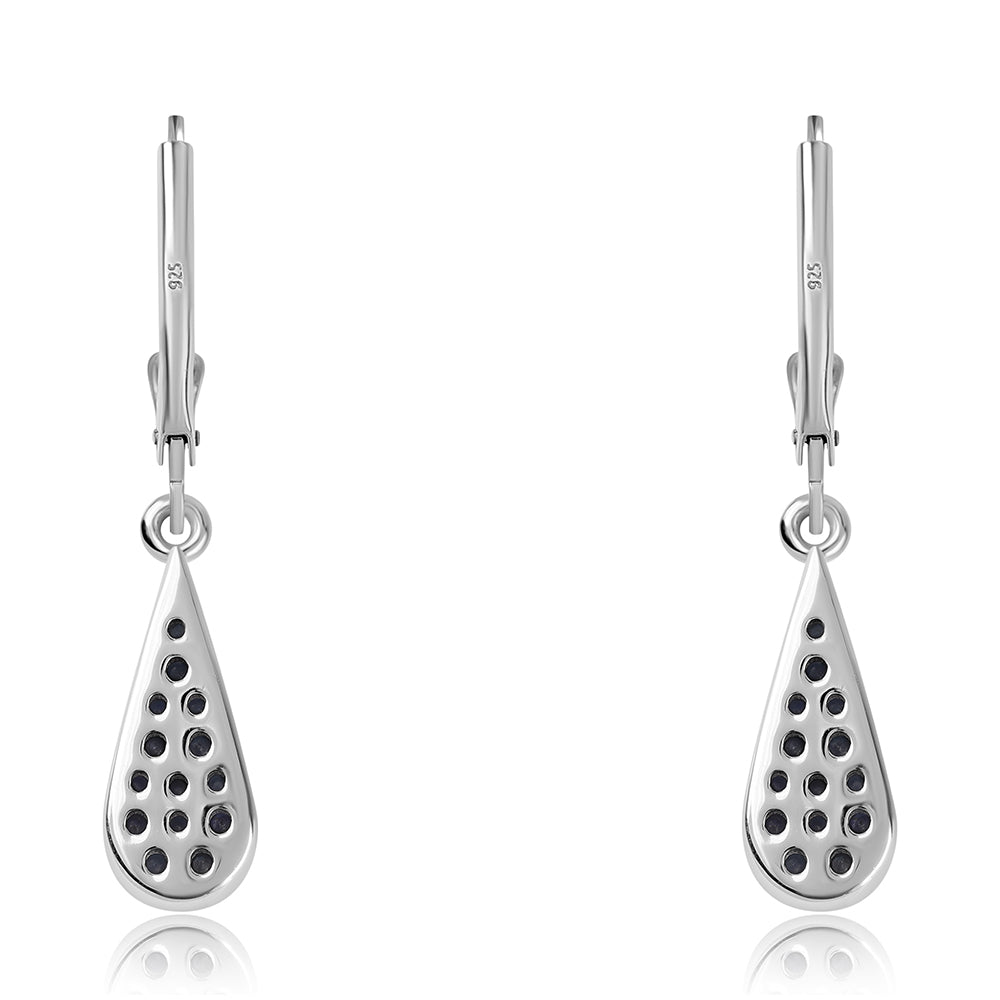 Pendientes de Plata con Zafiro Azul Australiano 3 