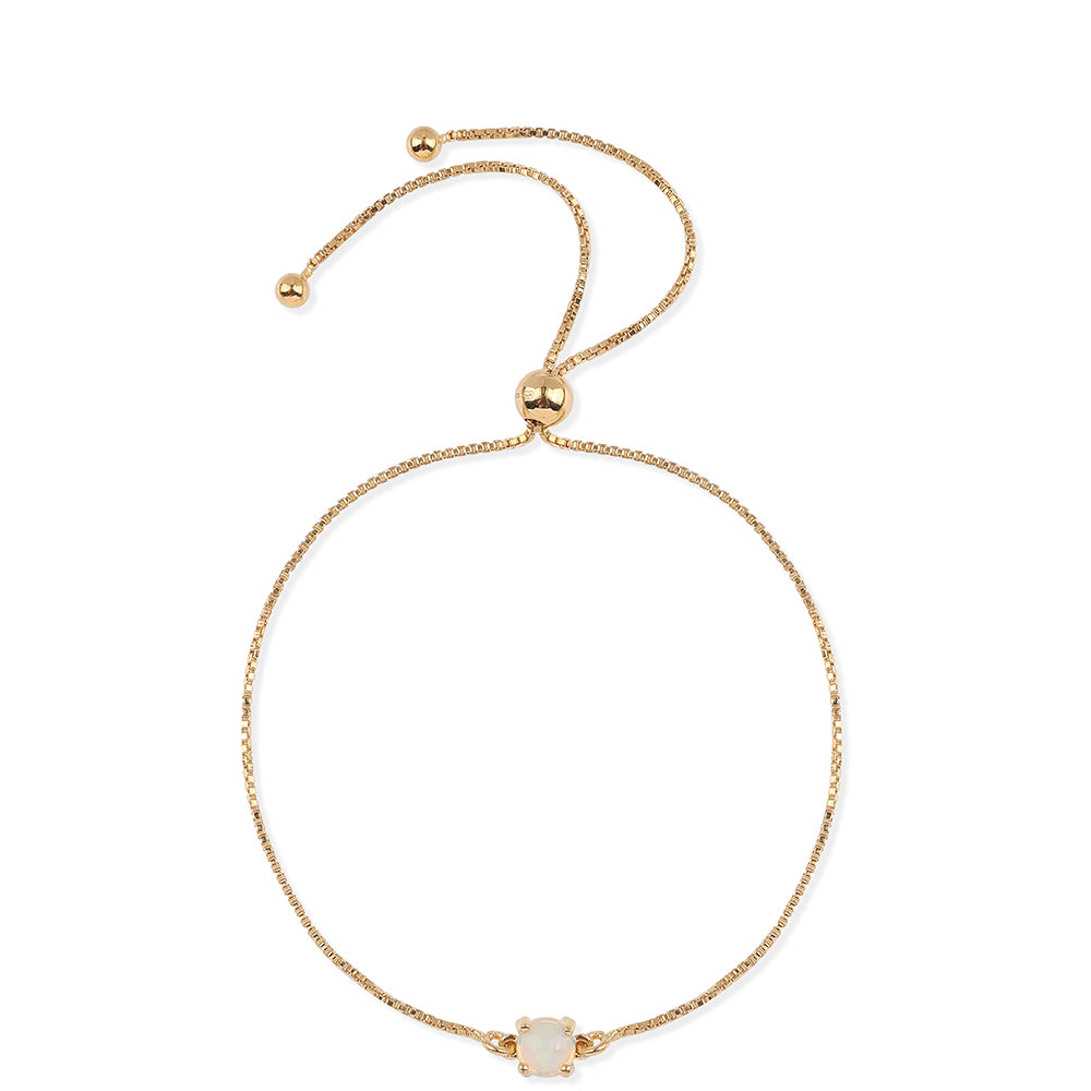 Pulsera de Plata Bañada en Oro con Ópalo Etíope de Lega Dembi 1 