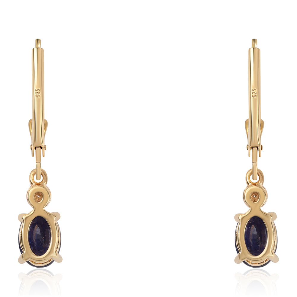 Conjunto de Plata Bañada en Oro con Rubí de Tailandia y Esmeralda de Brasil 8 