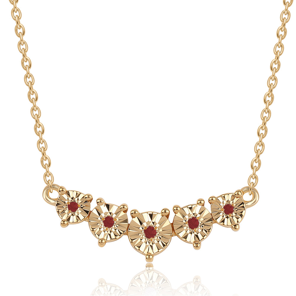 Collar de Plata Bañada en Oro con Diamante blanco 1 