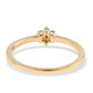 Anillo de Plata Bañada en Oro con Diamante Rojo