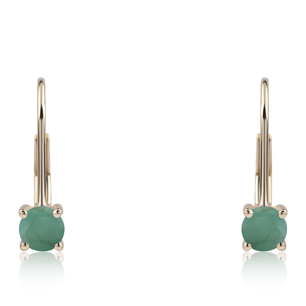 Pendientes de Oro 9K con Esmeralda de Brasil 2 