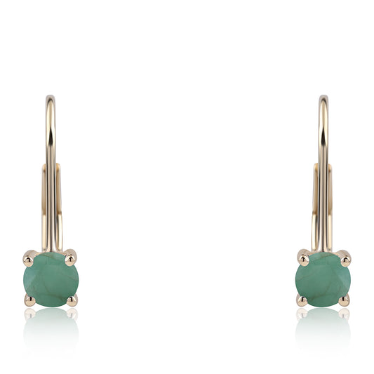 Pendientes de Oro 9K con Esmeralda de Brasil