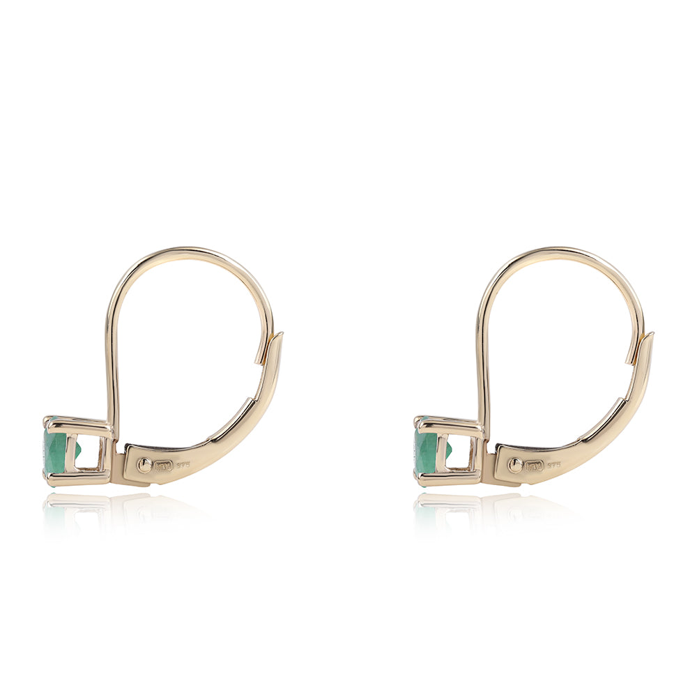 Pendientes de Oro 9K con Esmeralda de Brasil 4 