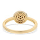 Anillo de Plata Bañada en Oro con Diamante Negro