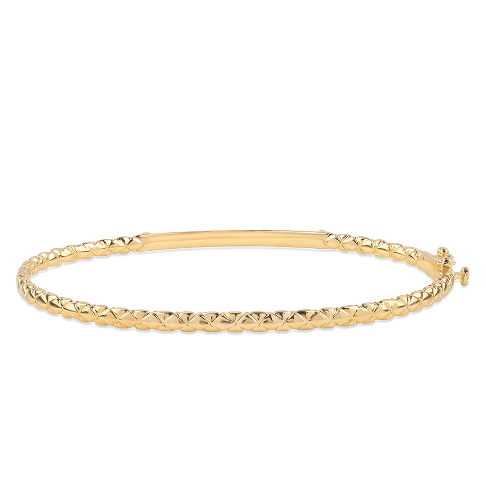 Pulsera de Plata Bañada en Oro con Diamante Negro 2 