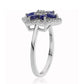 Anillo de Plata con Zafiro Azul Australiano y Topacio Blanco