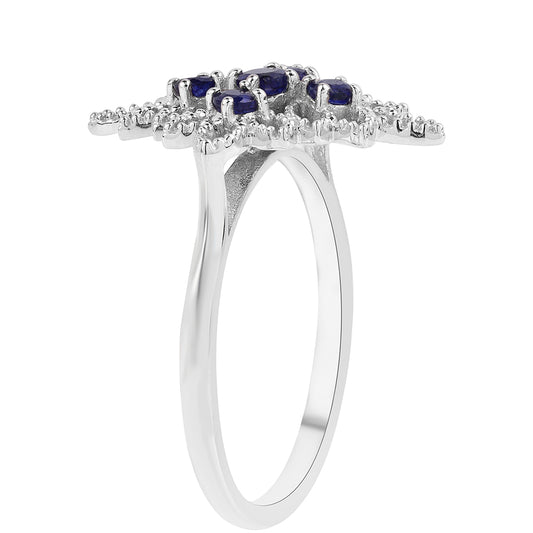 Anillo de Plata con Zafiro Azul Australiano