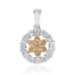 Colgante de Plata con AA Citrino de Brasil y Topacio Blanco