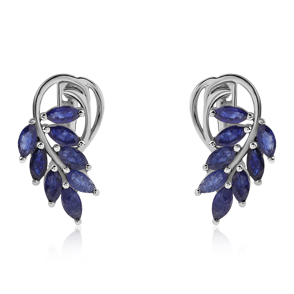Pendientes de Plata con Zafiro Azul Australiano 1 