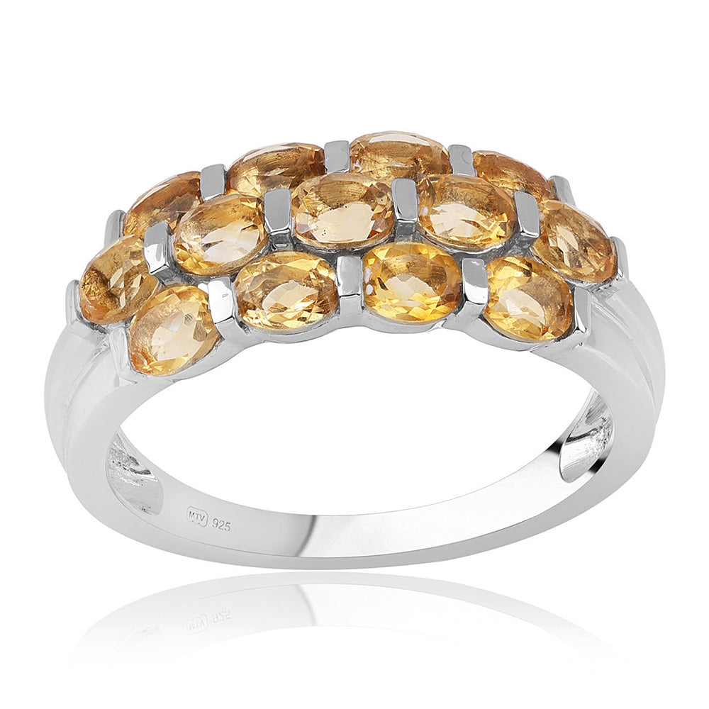 Anillo de Plata con AA Citrino de Brasil 4 