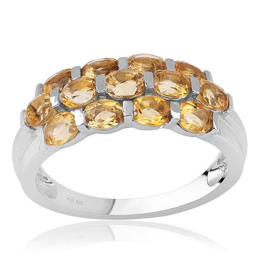 Anillo de Plata con AA Citrino de Brasil