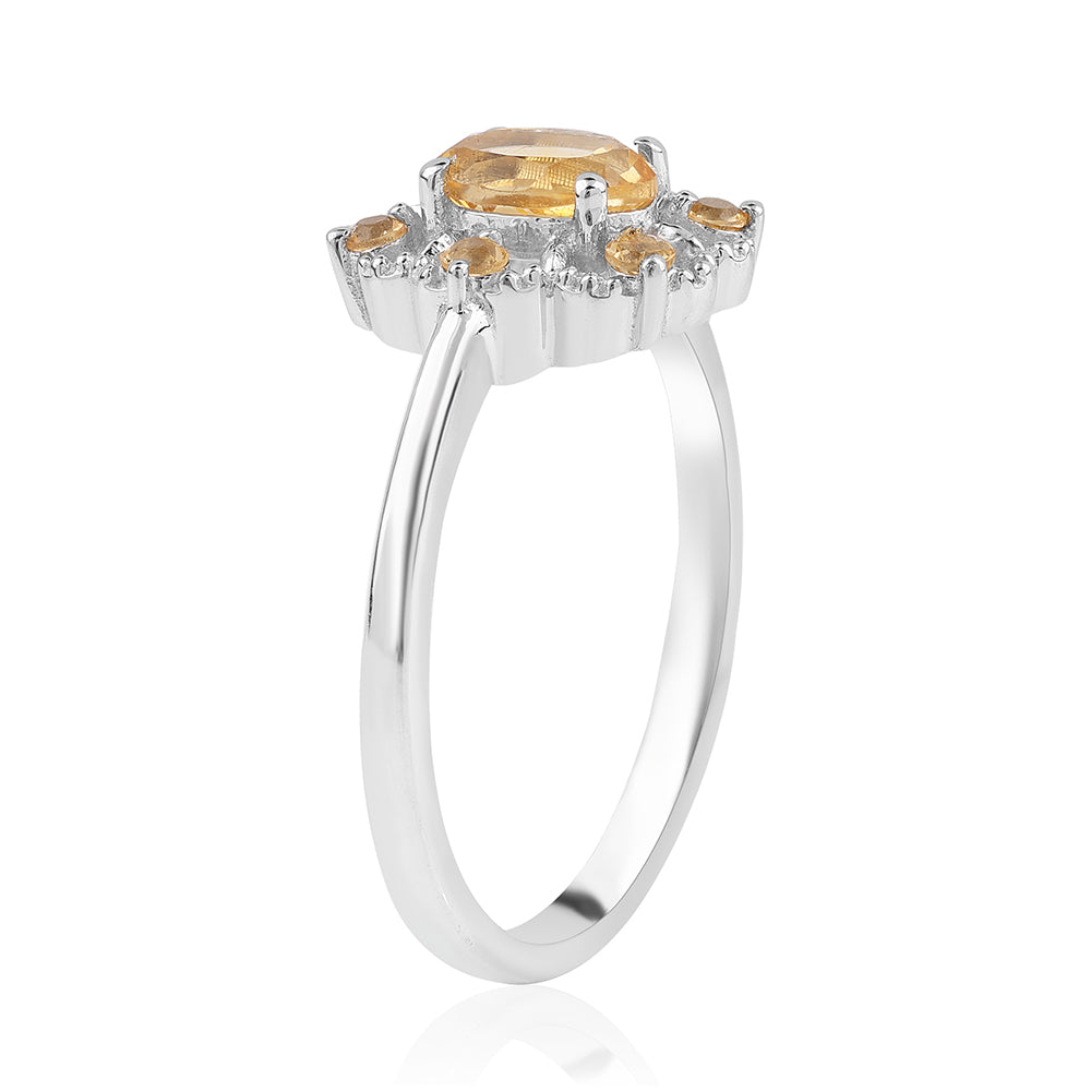 Anillo de Plata con AA Citrino de Brasil 3 