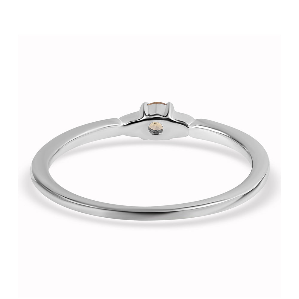 Anillo de Plata con AA Citrino de Brasil y Topacio Blanco 3 