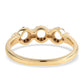 Anillo de Plata Bañada en Oro con Diamante Negro y Topacio Blanco