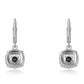 Pendientes de Plata con Zafiro Azul Australiano y Topacio Blanco