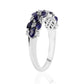 Anillo de Plata con Zafiro Azul Australiano y Topacio Blanco