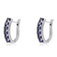 Pendientes de Plata con Zafiro Azul Australiano y Topacio Blanco