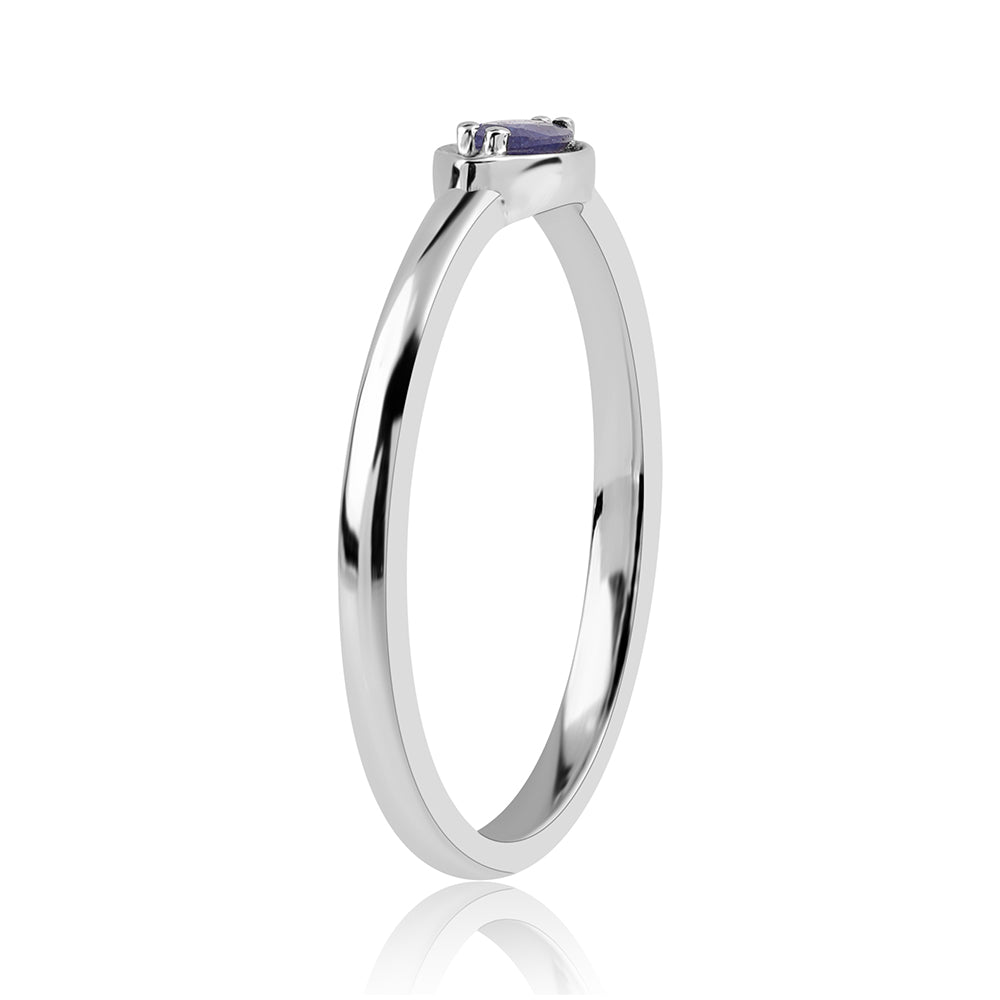 Anillo de Plata con Zafiro Azul Australiano 2 