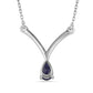 Collar de Plata con Zafiro Azul Australiano y Topacio Blanco