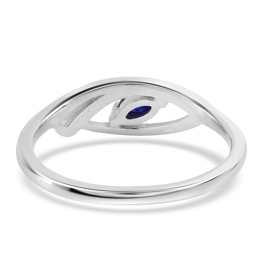 Anillo de Plata con Zafiro Azul Australiano