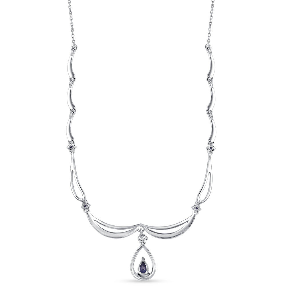 Collar de Plata con Zafiro Azul Australiano 2 