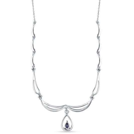 Collar de Plata con Zafiro Azul Australiano