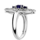 Anillo de Plata con Zafiro Azul Australiano y Topacio Blanco