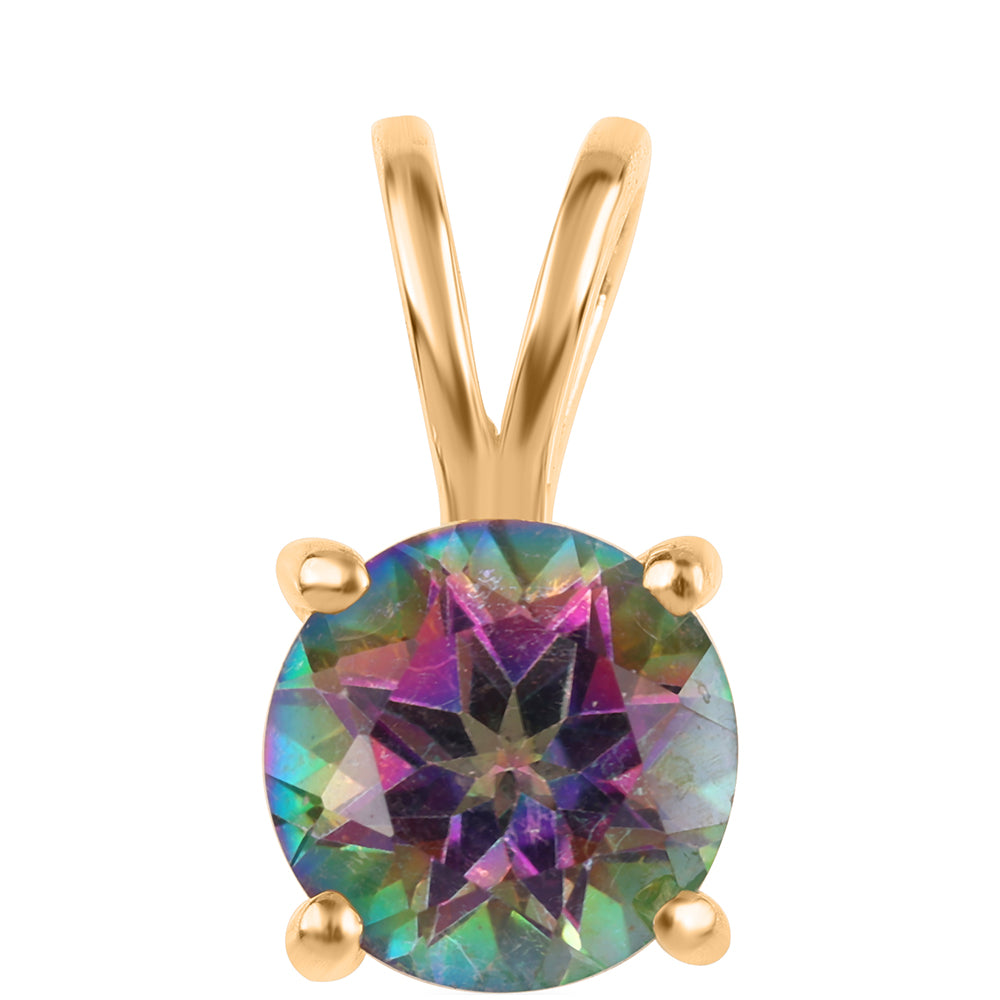 Colgante de Plata Bañada en Oro con Topacio Místico 1 