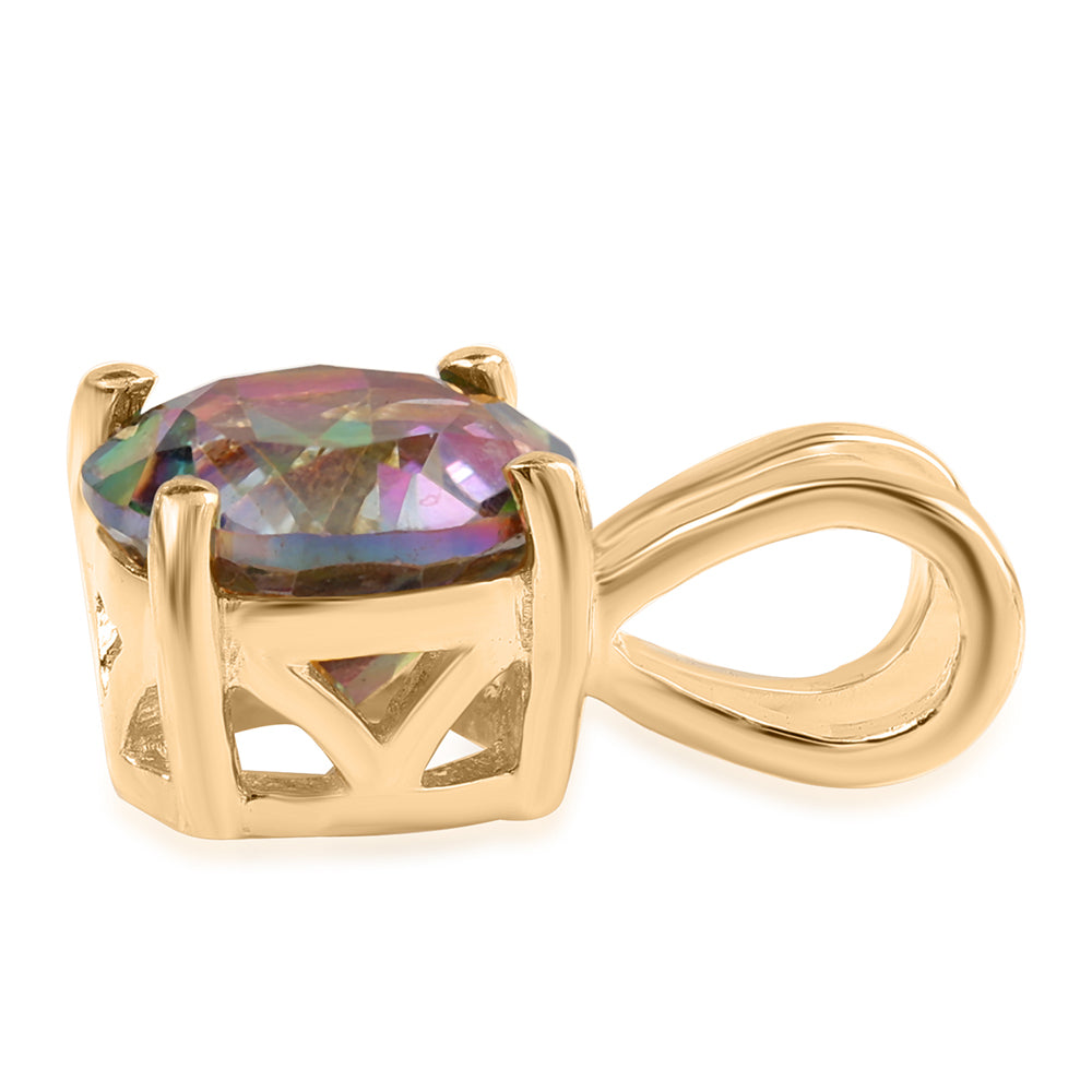 Colgante de Plata Bañada en Oro con Topacio Místico 2 