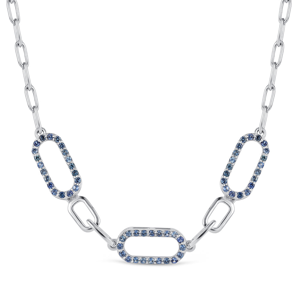 Collar de Plata con Zafiro Azul Australiano 1 