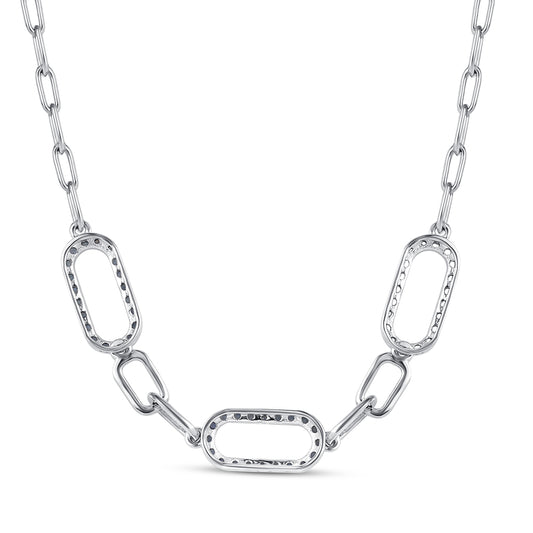 Collar de Plata con Zafiro Azul Australiano