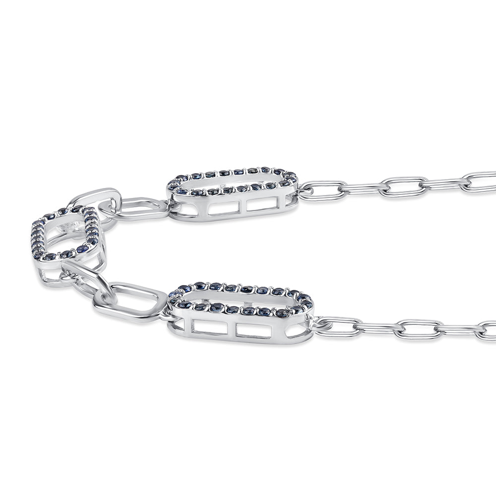 Collar de Plata con Zafiro Azul Australiano 3 