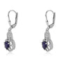 Pendientes de Plata con Zafiro Azul Australiano y Topacio Blanco