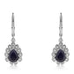Pendientes de Plata con Zafiro Azul Australiano y Topacio Blanco