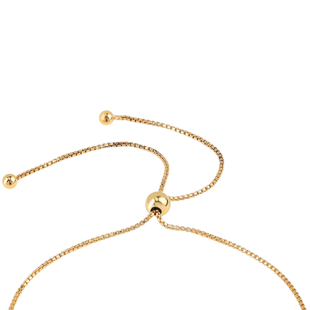 Pulsera de Plata Bañada en Oro con Diamante Negro 3 