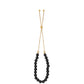 Pulsera de Plata Bañada en Oro con Espinela Negra