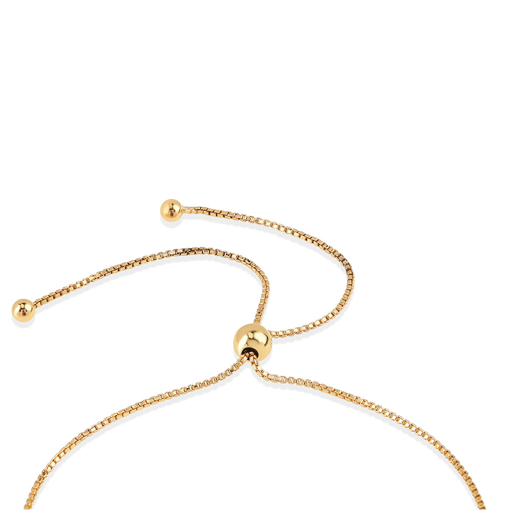 Pulsera de Plata Bañada en Oro con Espinela Negra y Topacio Blanco 2 