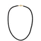 Collar de Plata Bañada en Oro con Espinela Negra