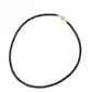Collar de Plata Bañada en Oro con Espinela Negra