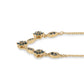 Collar de Plata Bañada en Oro con Diamante Azul