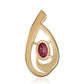 Colgante de Plata Bañada en Oro con Rubí de Mozambique