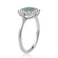 Anillo de Plata con Esmeralda de Brasil y Topacio Blanco