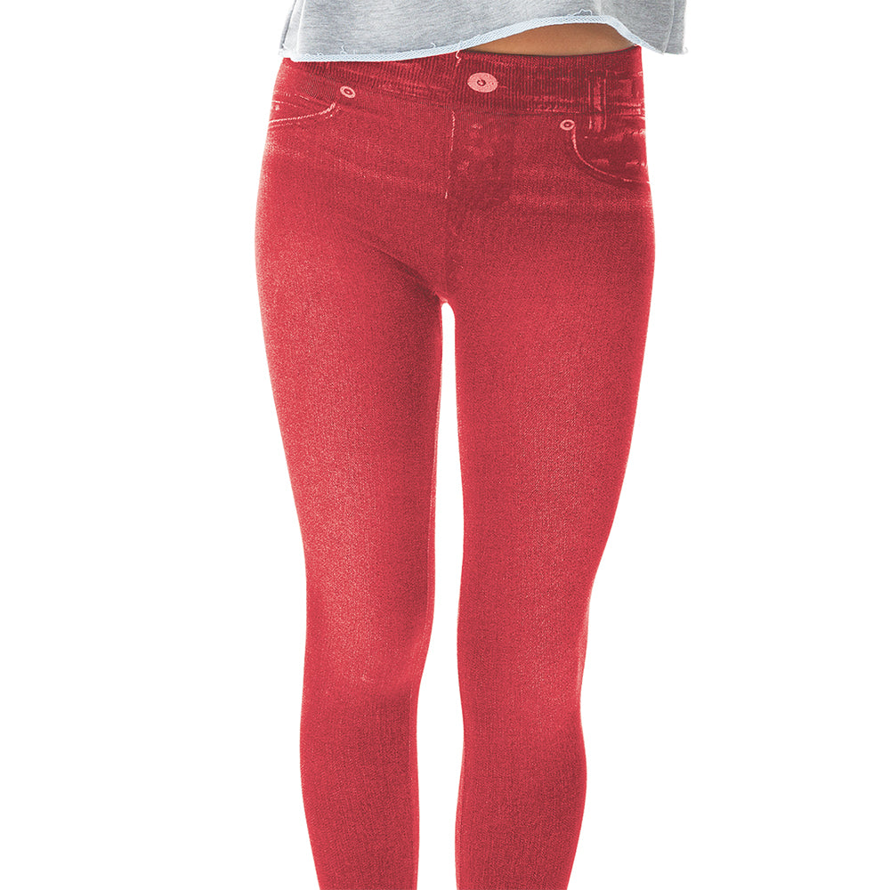 Conjunto de fajas jeggings de verano, en 3 colores: rojo, verde y marrón 4 