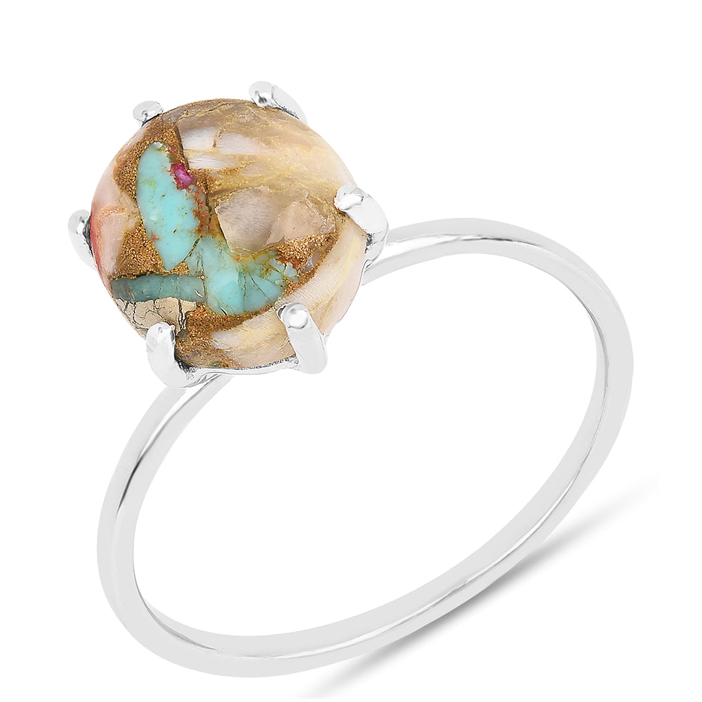 Anillo de Plata con Turquesa Ostra 2 