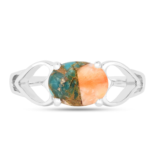 Anillo de Plata con Turquesa Ostra