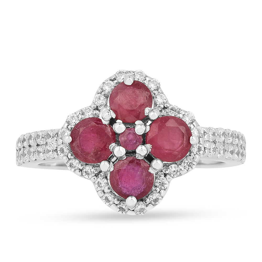 Anillo de Plata con Rubí de Tailandia