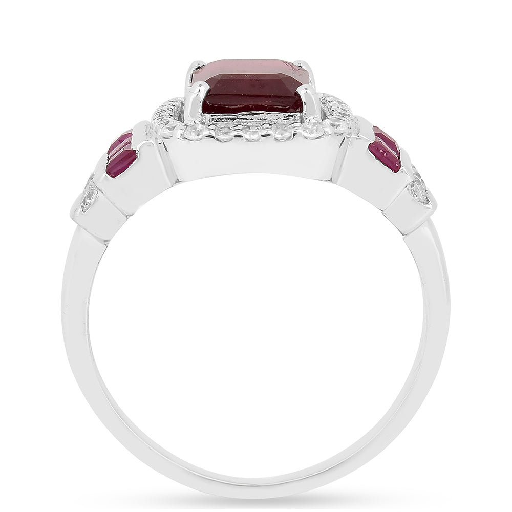 Anillo de Plata con Rubí de Tailandia 3 