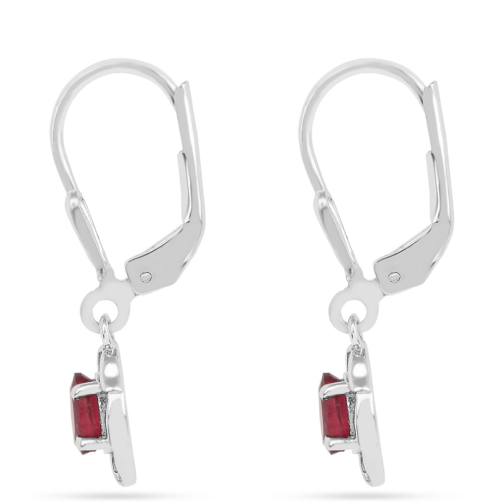 Pendientes de Plata con Rubí de Tailandia 2 